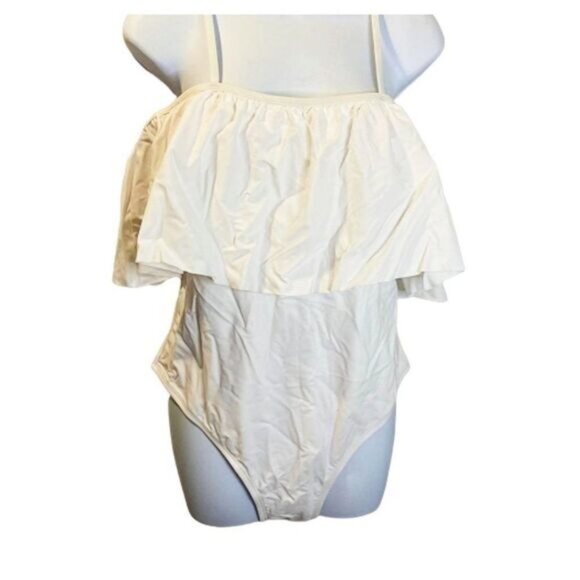 Swimsuit‎ One Piece Lace Up Ruffle Flounce Strap Bathing Suit NWT - Swimming - Picture 1 of 6
